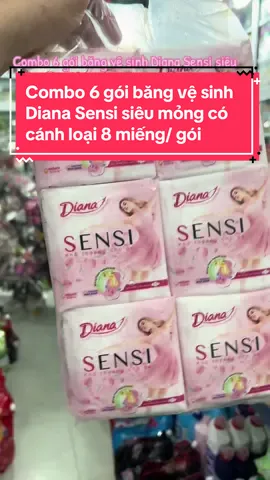 #xuhuong #mypham #bvs #diana Combo 6 gói băng vệ sinh Diana Sensi siêu mỏng có cánh loại 8 miếng/ gói #viralvideo #xuhuong2024 