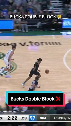 @bucks with the double block ‼️❌ #NBA #Basketball #Bucks 