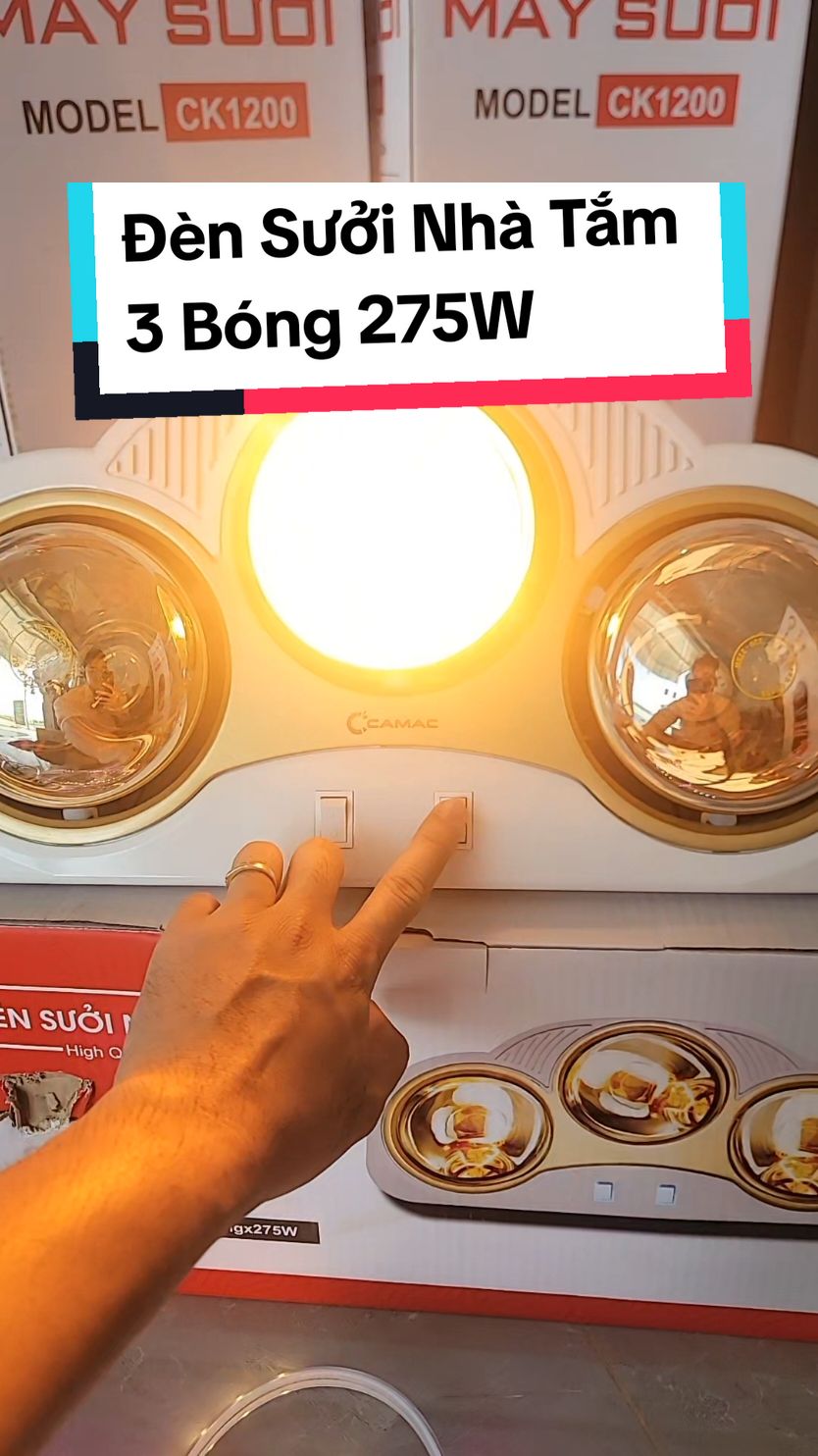 Đèn Sưởi Nhà Tắm Camac 3 Bóng - Đèn Sưởi Ấm #densuoi #densuoinhatam #densuoiam 