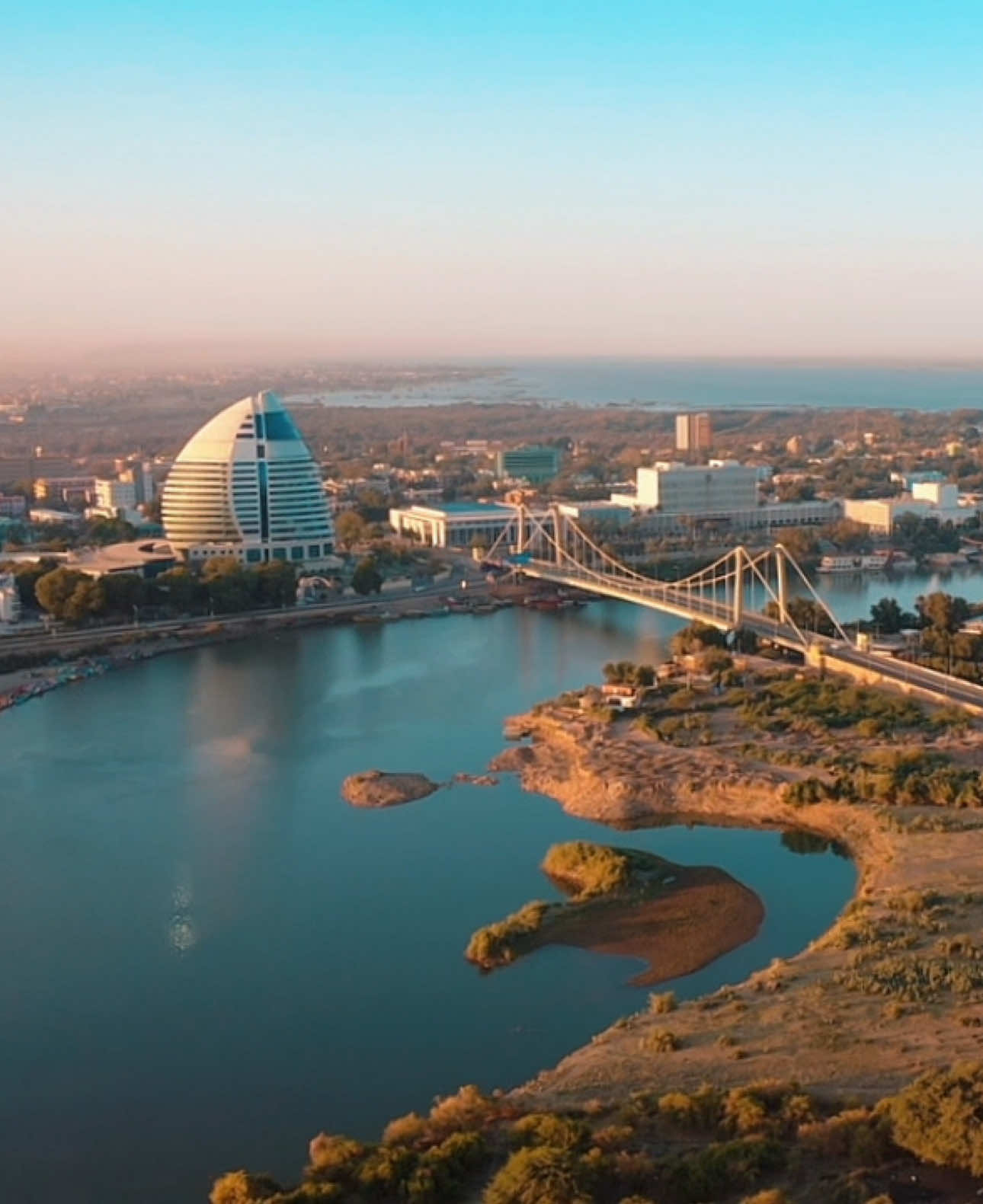 #صباحيات #السودان🇸🇩 #الخرطوم #نهر_النيل #sudanese_tiktok #landscape #drone 