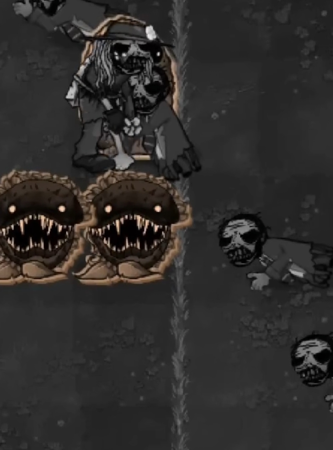 Crawling zombies and plants with scary faces... Who's the good guy in this case? 😰 #CapCut #plantsvszombies #plantsvslobotomy #pvz #mod #horror #Terror #mutant #hard #hybrid #games #minigame #videogames #misterio #terror #