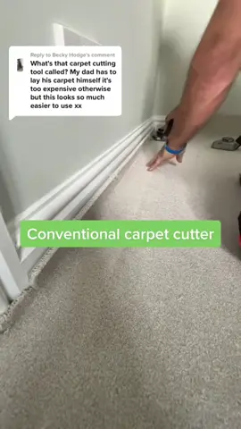 Save your hands and get the same cut every time with a @Roberts Consolidated carpet cutter #dorsetdagger #satisfying #carpetguy #asmr #toolsofthetrade #DIY 