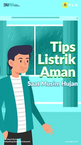 Listrik Aman, Keluarga Tenang! ⚡🌧️ Electrizen, musim hujan datang membawa udara sejuk, tapi jangan sampai listrik di rumah jadi berbahaya ya! Ikuti tips dari Mintrik agar keamanan listrik di rumah tetap terjaga. #PLN #PLNUntukIndonesia #AcceleratingRenewableEnergy
