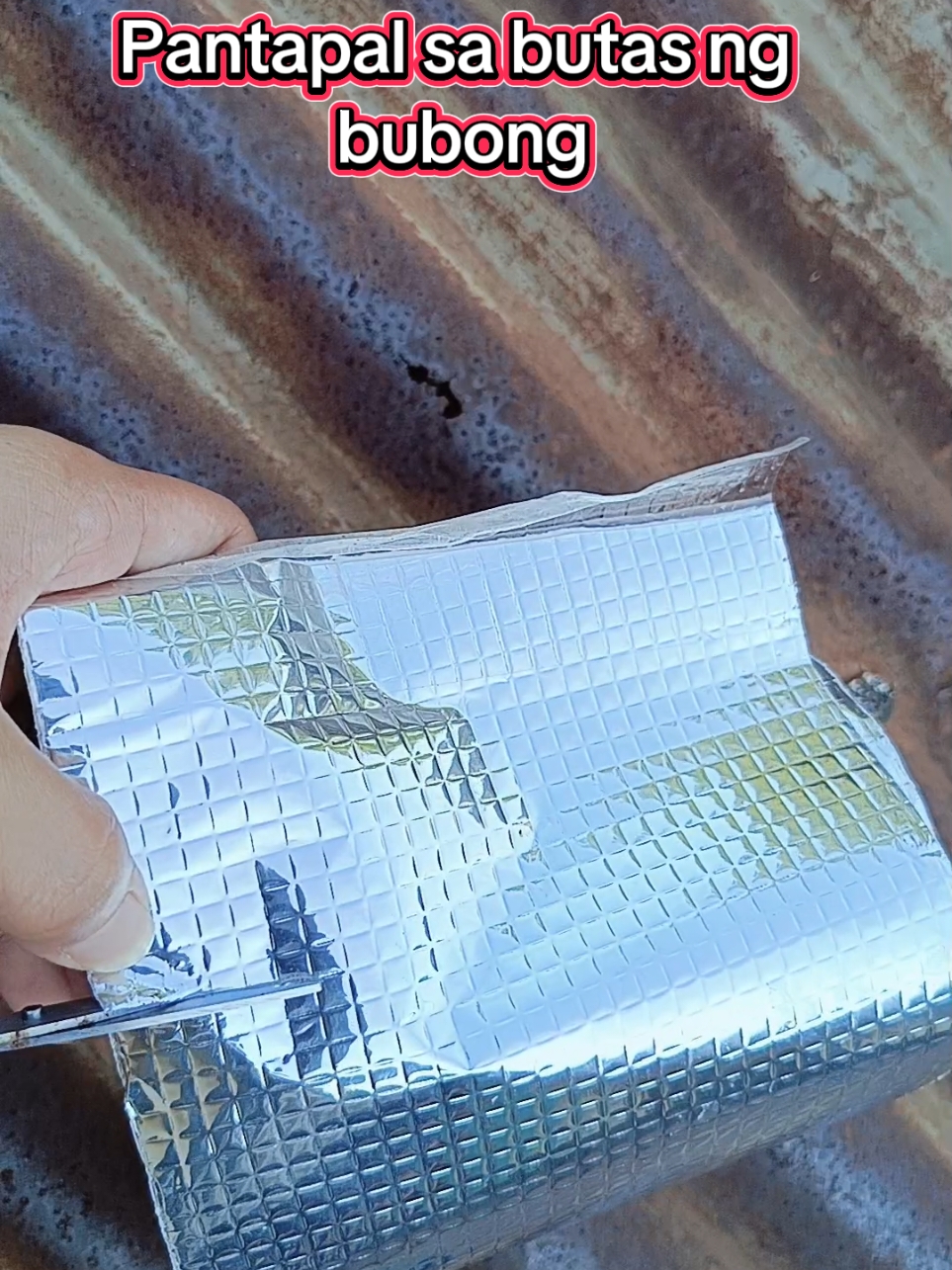 Pantapal sa butas ng bubong, butyl waterproof tape #butyltape #butyl  #butylwaterprooftape  #pantapalsabutasngbubong #butylsealanttape 