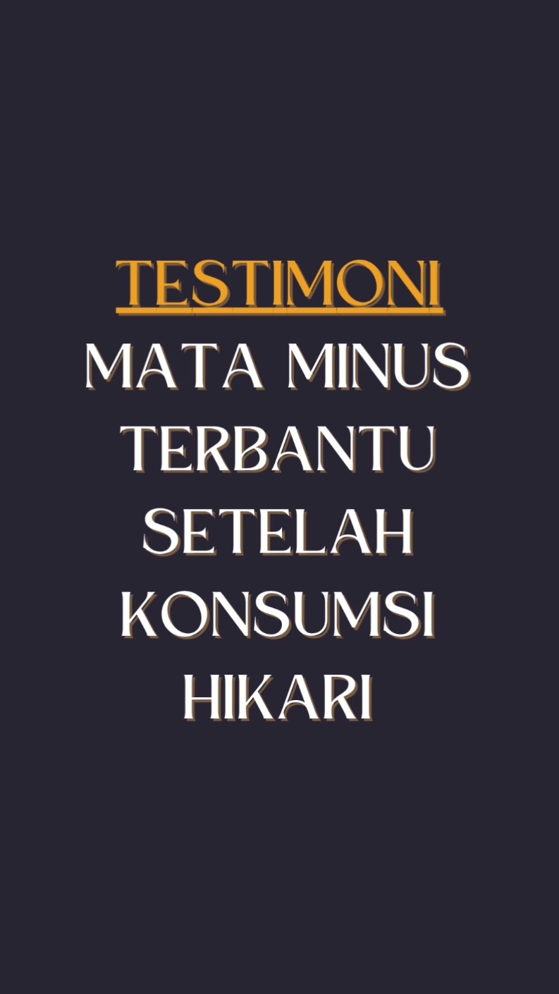 TESTIMONI MATA -15 Menjadi -7 Setelah konsumsi 2 box HIKARI. HIKARI untuk kesehatan mata dan otak dan juga untuk orang -orang yang berkebutuhan khusus seperti Autis, Epilepsi, Parkinson, Amnesia dan Alzaimer. Disclaimer : AFC BUKAN OBAT. HASIL TIAP INDIVIDU BERVARIASI. NB : Beli produk-produk AFC hanya di DISTRIBUTOR RESMI, karena produk kami 100% ORIGINAL!!! Produk AFC dilarang dijual di toko oren, merah, kuning dan ijo. Konsultasi/ Pemesanan/ Join Member Hubungi : 📍 Distributor Resmi AFC @afc.tabanan.bali 📦 Melayani Delivery Seluruh Indonesia 👉 FREE ONGKIR WA : 081999397722 #afclifescience #afcindonesia #afcbali #afctabananbali #bisnisafc #bisnisviral #sopsubarashi #subarashi #subarashitabananbali #utsukushhii #utsukushhiitabananbali #hikari #hikaritabanan #promil #promilafc #senseisuru #senseisurutabananbali #stemcell #cellregeneration #NKcell #terapipenyakitkronis #jantungbocor #terapitumor #terapikanker #terapidiabetes #terapigagalginjal #terapisakitjantung #superfood #ikhtiarsehat #fyp 