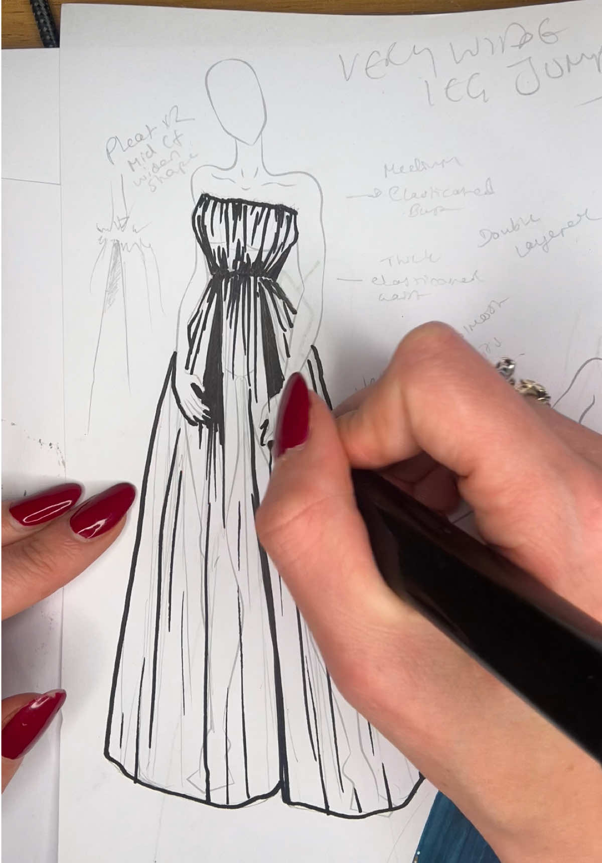 Jumpsuit designs 3 #fiajacobsfashion #fashiondesigner #designer #luxuryfashion #couture #highfashion #clothingbrand #fashiontok #designing #fashiondesign #fashion #crystals #crystaloutfit #blackandgold #jumpsuit #illustration 