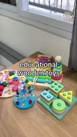 Isang box ng educational wooden toys pangregalo sa mga kids #woodentoys #educationaltoys #montessoritoys 