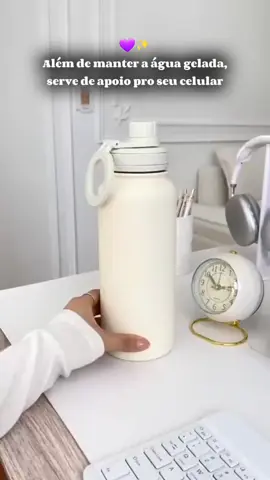 Confira Garrafa Térmica 750 ml com Suporte de Telefone Celular Exclusiva com 68% de desconto! Somente R$79,90 - R$99,90. Encontre na Shopee agora! https://s.shopee.com.br/3fmJ5ET1SV