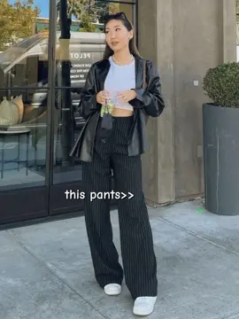 striped pants> #outfitinspo #OOTD #ootdfashion #casualoutfits  #stripedpants #highwaistpants #longpants #classystyle #fashion #xyzbca #fyp 