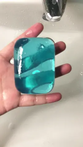 Wash hands with clear soap #asmr #soap #fyp 