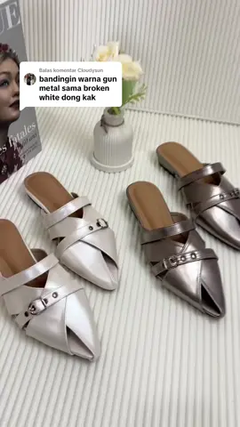Membalas @Cloudysun Cus di CO warna broken white dan Gun metalnya🤩👀 Cek keranjang kuning ya!!!  #sandal #newarrival #alaskaki #foryou #fyp #review 