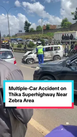 Thika Superhighway, known for a high incidence of traffic accidents, saw another collision this afternoon near the Zebra area, just past Roysambu roundabout towards Githurai 45. The accident involved three private vehicles, reportedly caused by a Probox with a rear tire blowout. Emergency services quickly responded, transporting injured individuals to nearby hospitals. Fortunately, no fatalities have been reported at this time, according to an eyewitness. #konnectnews #kenyantiktok🇰🇪 #foryou #news #thikaroad 