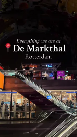 📍De Markthal, Rotterdam.  So many choicesss 😍. What to try first? #food #foodspots #rotterdam #netherlands #markthal #fyp #restaurant 