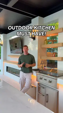 Imagine hosting here. Tag someone who would love this setup! 🍹🌞 #BackyardGoals #outdoorkitchen #outdoorkitchendesigns 