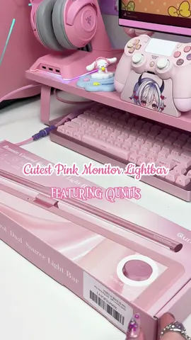 Happy Friday! 💖 This week has been a tiring and long one… but my new pink monitor light bar from @Quntis has made it a little brighter 💡💖 Tysm for sending it to me for my setup! I love it so much! ~  🔗 to this is above/in my showcase!  #pinkfinds #pinkdesk #desksetup #lightbar #pinkaesthetic #pinkgamingsetup #kawaii #kawaiidesk #wfh #deskaccessories #pinklover #gamergirlsetup #cozydesksetup #deskinspo 