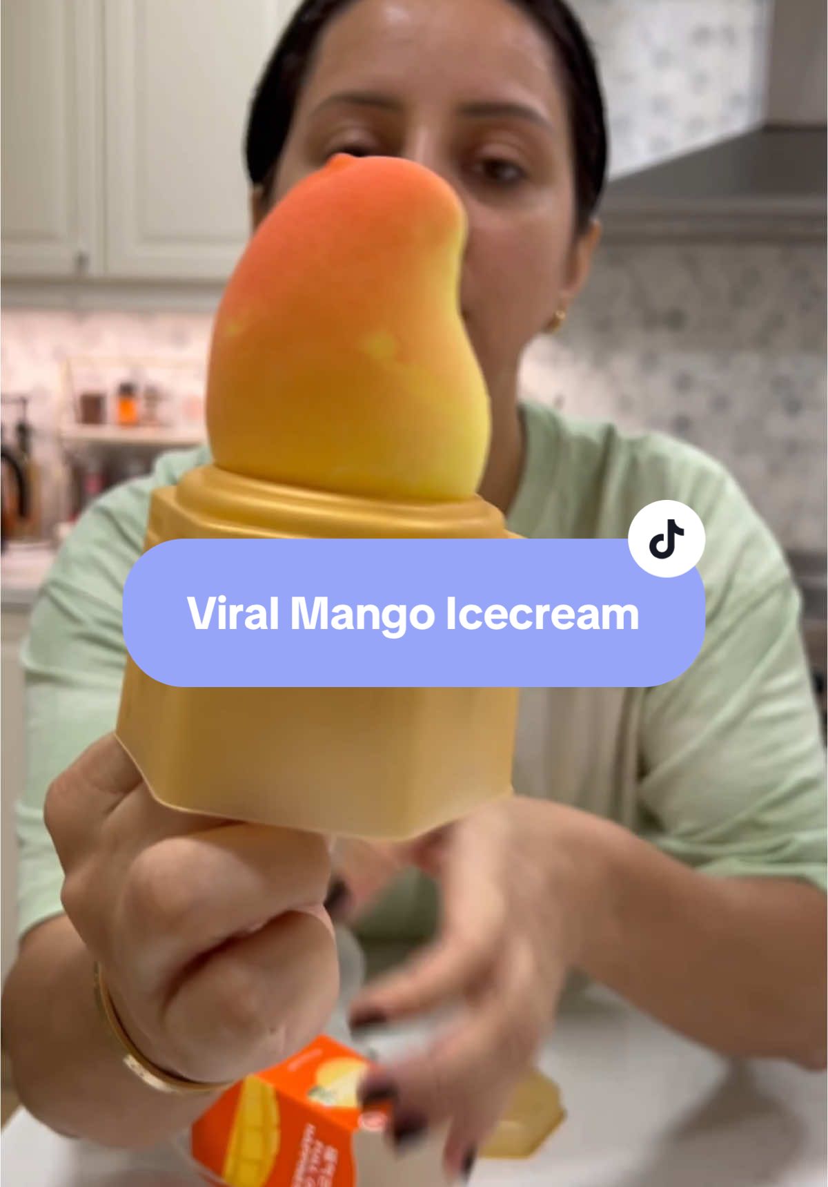 Tried the viral mango icecream. I give it ? /10! #mango #viralfood #yummy #satisfyingvideos 