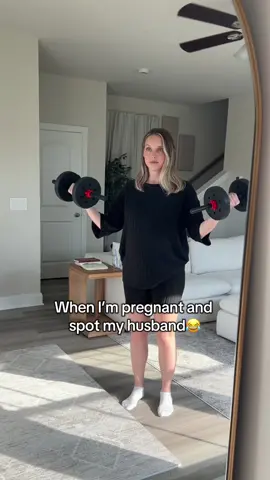 He would never let me do any of that stuff anyways😂 #pregnant #couple #funny #relatable #thequistfamily 