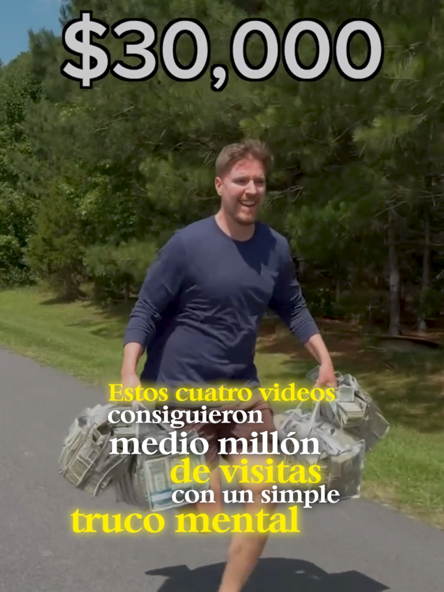 Mr Beast acaba de romper el algoritmo de Instagram con una estrategia que nadie está usando. 🤯 Con 4 consiguió medio millón de visitas con un simple truco mental. 🧠 Apenas empieza el video, ya tienes bien claras las reglas del juego. Y tu cerebro empieza a imaginarse que es lo que va a pasar. 👀 Si aciertas, Mr Beast le da a tu cerebro un golpe de dopamina y si te equivocas te da una sorpresa. 🎁 Es por eso que terminamos de ver sus videos, porque en ningún momento podemos perder. Si quieres aprender más sobre contenido, sígueme en esta cuenta que subo videos todos los días.