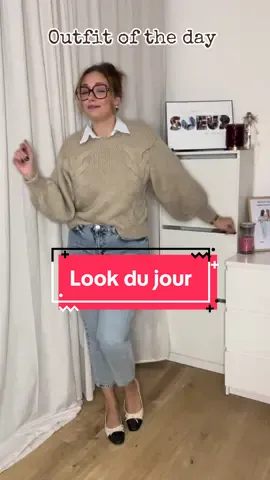 Objectif, trouver un jean mom qui arrive à mes chevilles 😅 #OOTD #outfit #outfitinspo #outfitoftheweek #look #grwm #ballerine #momjean #momjeans #pull 