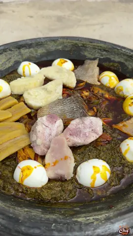 GHANAIAN STAPLE FOOD🇬🇭 ABOMU AND AMPESIE.  I am a big fan of Abomu especially because of palm oil, I love a lot of palm oil in my food, so it makes abomu my favorite ❤️. Do you love this dish?  #viral #foryou #foryoupage #fyp 