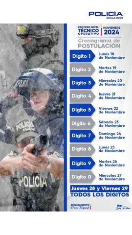 👮🏻👮🏻‍♀️👮🏻‍♂️ ¡Cumple tu sueño de servir a Ecuador con honor!  La Policía Nacional del Ecuador abre sus puertas para quienes buscan proteger a su país. Sigue nuestras redes oficiales para más detalles y no caigas en estafas. 🚔💙 #EligeSerPolicía #Postula #VocacionyServicio #NuestraMisionSigueIntacta #viraltiktok #TikTok #ecuador🇪🇨 #fyp 