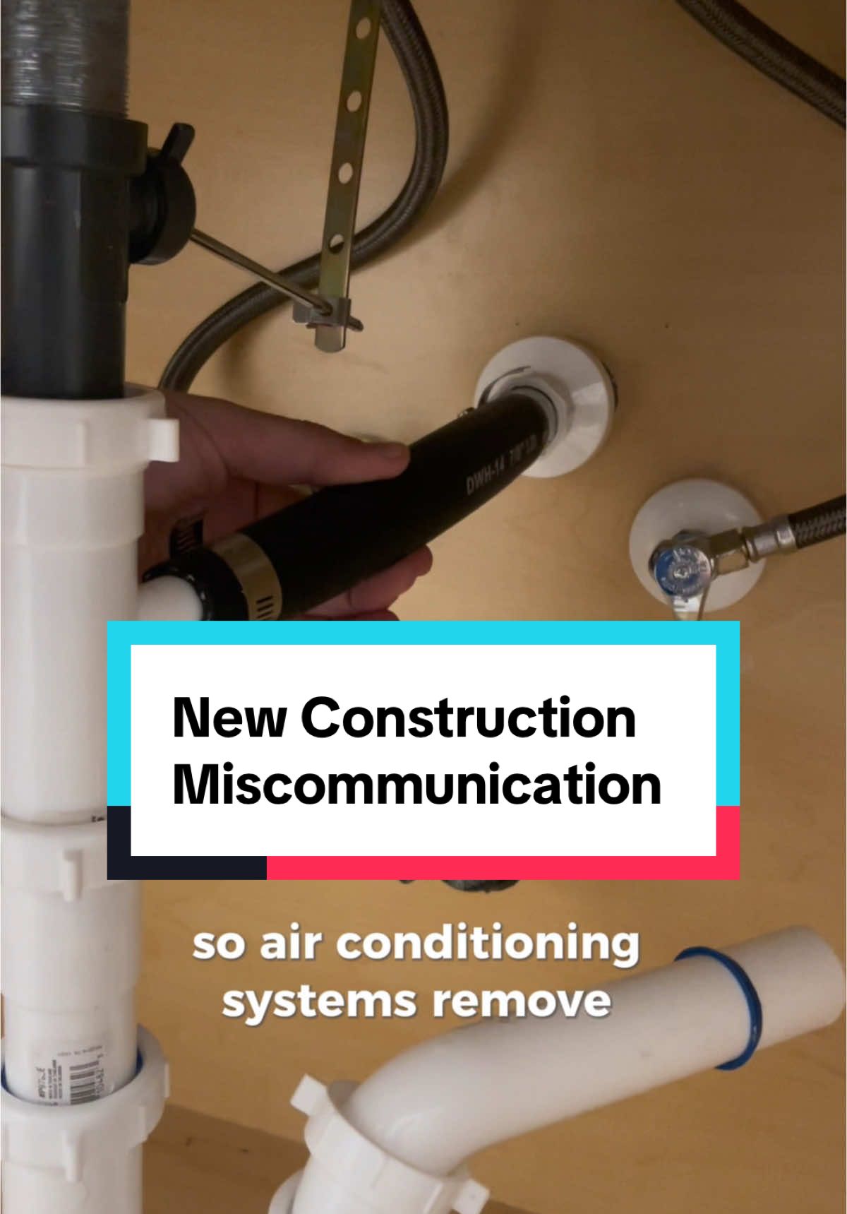 Yes I cleaned it the water. Unfortunately, it had been dripping for a while becuase the cabinetry was already warping. Hopefully the damaged components will get replaced.  #newconstruction #homeinspection #dfwrealestate #texasrealestate #homeinspector 