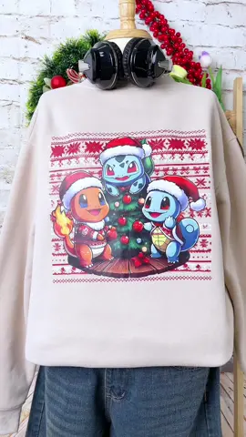 Ugly Christmas Pokemon Sweatshirt #pokemon #pokemontiktok #pokemontiktok #bulbasaur #charmander #squirtle #anime #animetiktok #pokemonmerch #uglysweaters #uglychristmasweaters #polemonchristmas #xmas #christmas #bulbasaurchristmas 