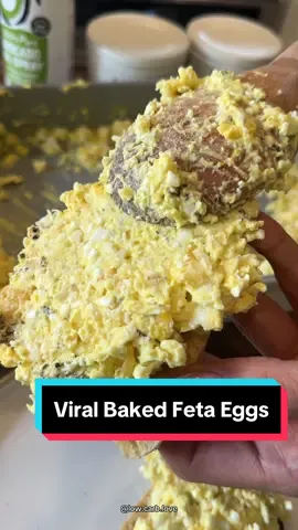 TRYING THE VIRAL BAKED FETA EGGS! 🍳 #EasyRecipes #bakedfetaeggs #breakfastideas #lowcarbrecipes #keto 