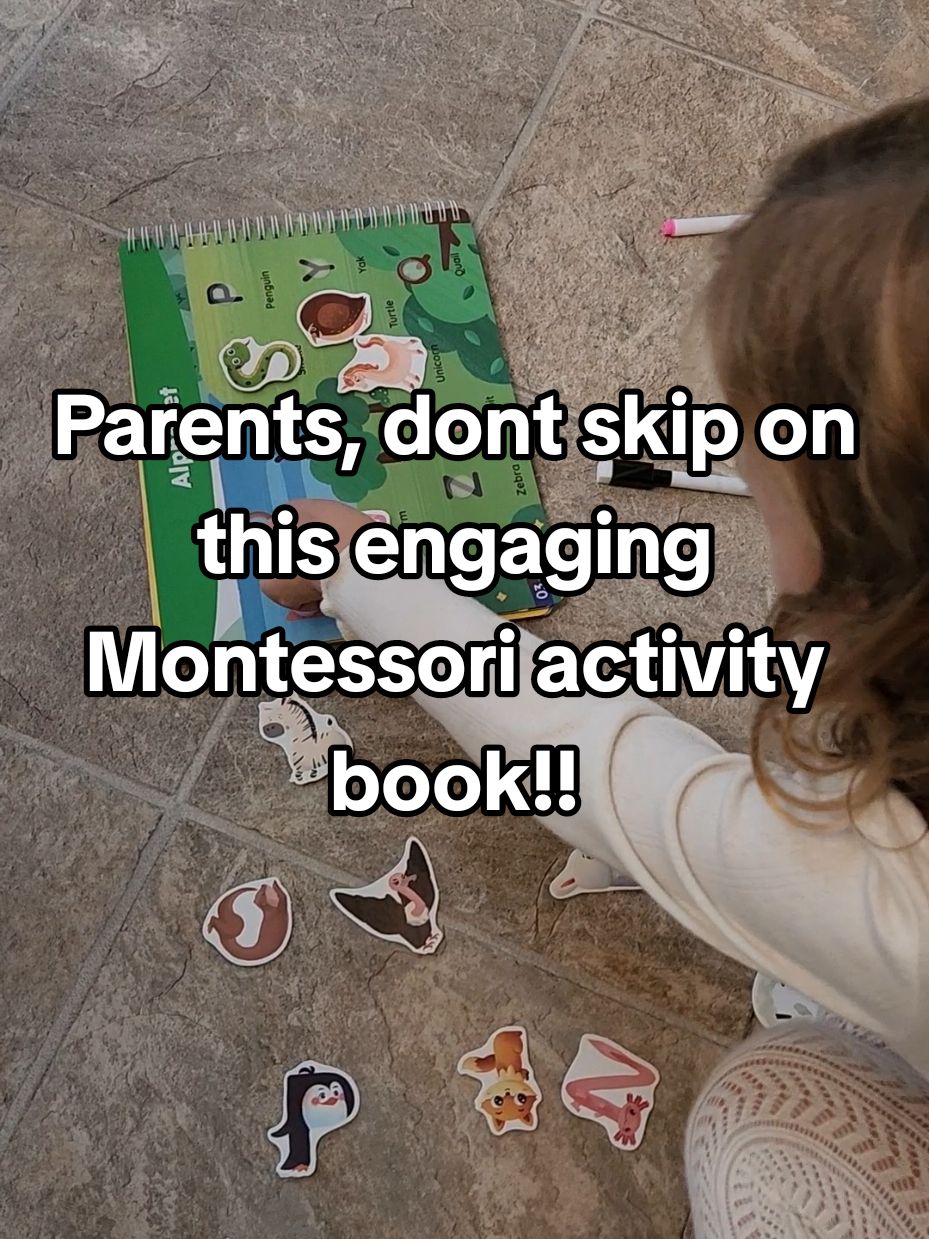 this Montessori activity book was already a hit. I barely got it out of the package before they started playing with it!  perfect for traveling because it all fits in the zipper bag!! #tiktokshopblackfriday #tiktokshopcybermonday 