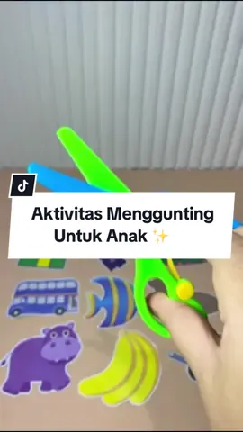Ajak si kecil bermain menggunting yuk ‼️ selain banyak manfaat bisa bikin lupa sama gadget 🥰 #fyp #mainanviral #guntinganak 