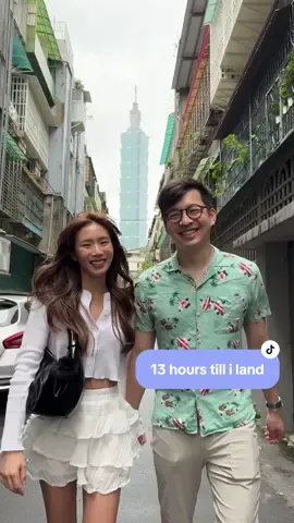 The flight was exactly 13 hours to #taipei taiwan!! 💙 showing my favorite human around my favorite place.  📍 1 No. 2號, Lane 253, Songren Rd, Xinyi District, Taipei City, Taiwan 110  best spot to take videos of taipei 101  #traveltransition 