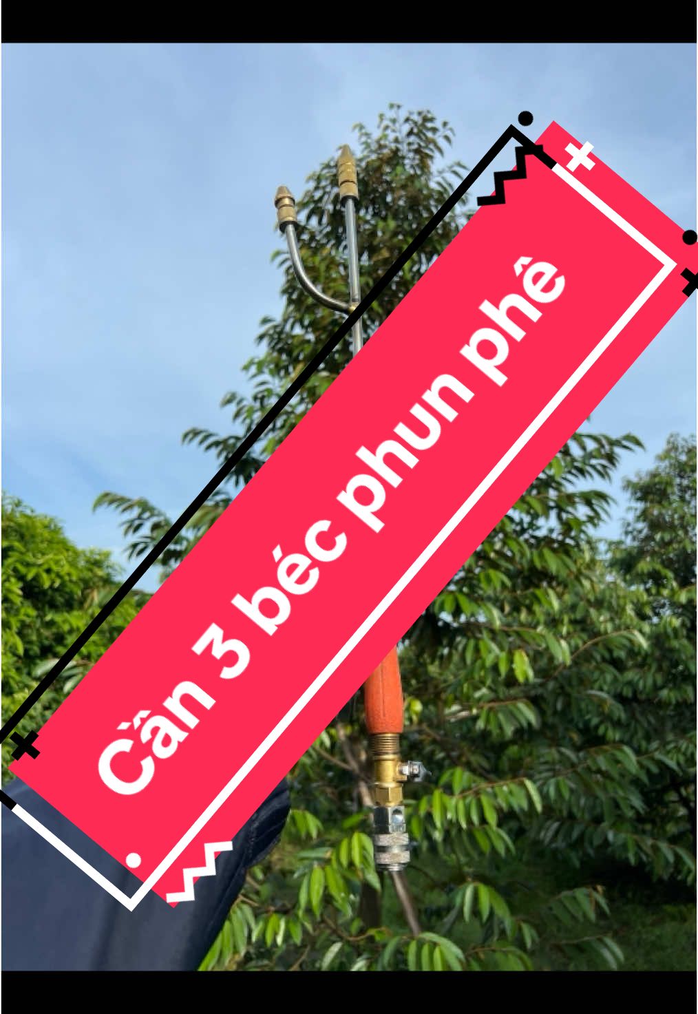 Cần 3 béc  thời gian phun nhanh hơn #nhanvevuon #63B1 #sauriengmientay #canphunthuoc #can3bec #can3bec #canbabec #canphunthuocba3bec 