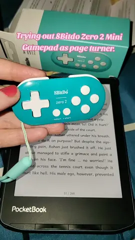 Trying out 8Bitdo Zero 2 Mini Gamepad as a page turner for my Pocketbook Verse Pro Color. 😊 #pocketbookverseprocolor #pocketbook #ereader #PocketBudol #coloredereader #ereaderproblems #bookishthings #8bitdozero2 #pageturner #readersoftiktok #BookTok #bookish #bookworm #harmonyheights 