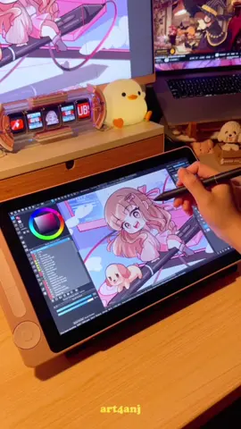 What’s your Pen Display experience? 💕 Thank you @HuionTablet for letting me try your Kamvas 13 Gen3! It brought back the amazing experience of drawing on a pen display! 🥰 Thoughts on the Gen3 Pros ~ the smooth glass texture!!! ~ great colors & screen doesn’t get hot ~ level of pressure of the new PenTech 4.0! ~ the DUAL dials for easy zooming & brush resize Cons ~ a bit heavy to take outside (w/ a laptop too) ~ non-touch screen (takes awhile to get used to if you’re used to touchscreen tablets like me)  🎉 Huion Store Black Friday(Nov.11th-Dec.2nd) will start, Kamvas 13 (Gen 3) enjoy 10% off, link in bio ✨ 🏷️ #huion #huiontablet #kamvas13 #animeartist #illustration #drawing #digitalartist #medibangpaint #digitalart 