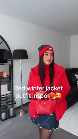 All red outfit ❤️ Red winterjacket outfit combo 👌🏽 What is your favorite winter jacket color? #winterjacket #winterjacke #winterjackets #OOTD #ootdfashionstyle #fashiontiktok #outfitinspo #fyp #foryoupage❤️❤️ #sportyoutfit #redjacket #redoutfit #inspiration @Tommy Hilfiger @Longchamp ❤️💙