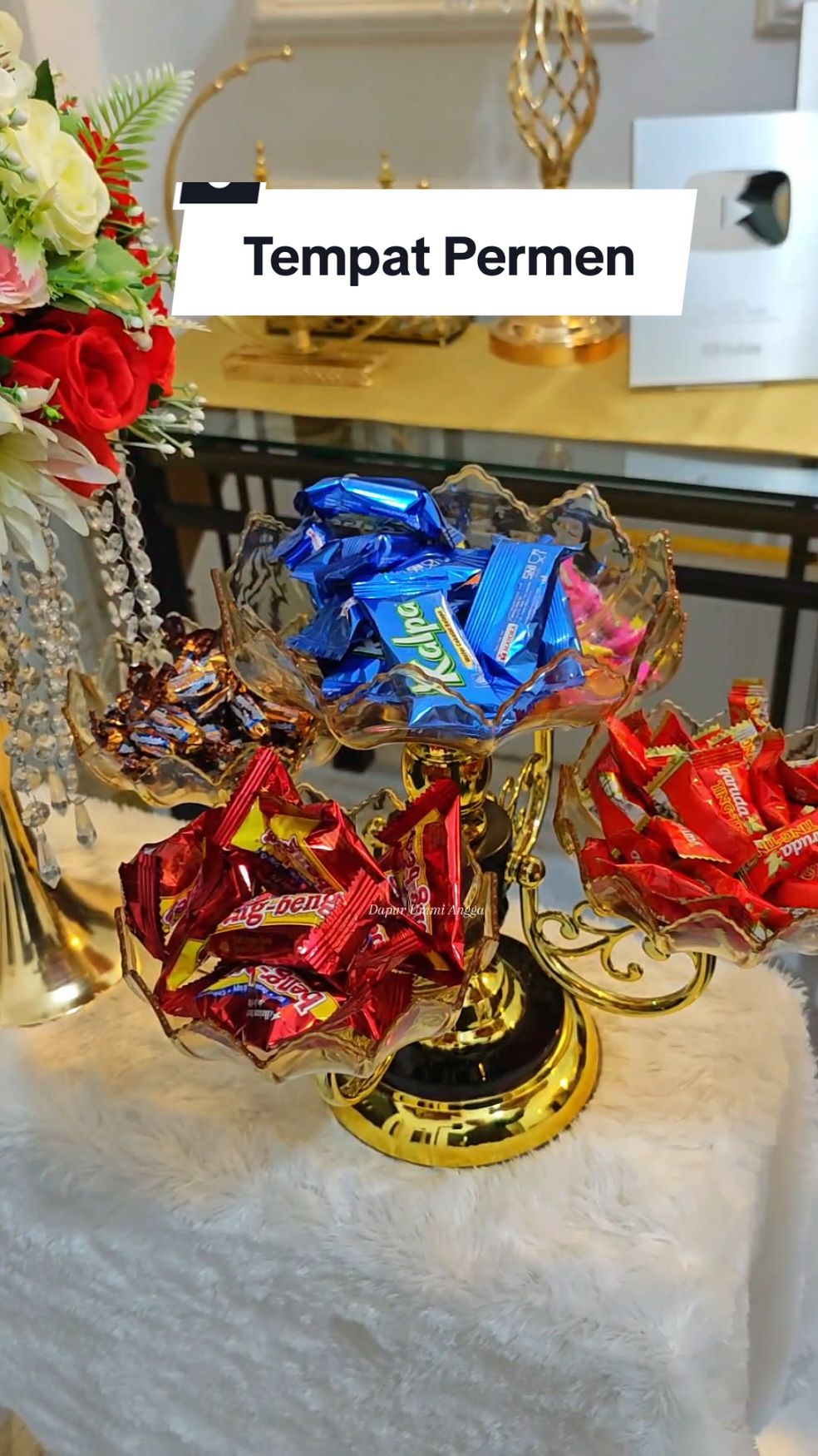 Tempat Permen Aesthetic Mewah #dapuruummiangga #hiasanruangtamu #hiasanlebaran 