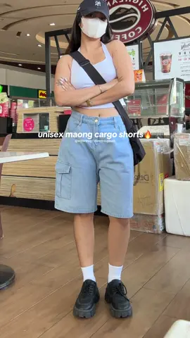 solid neto lods maong cargo shorts🔥light blue #jorts #baggyoutfit 
