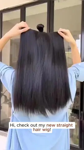 Straight Hair Wig for Women One-piece Five-card Hair Extensions Simulated Hair Invisible Traceless Long Straight Hair#wigs #Long Straight Hair#beautytips #wighair