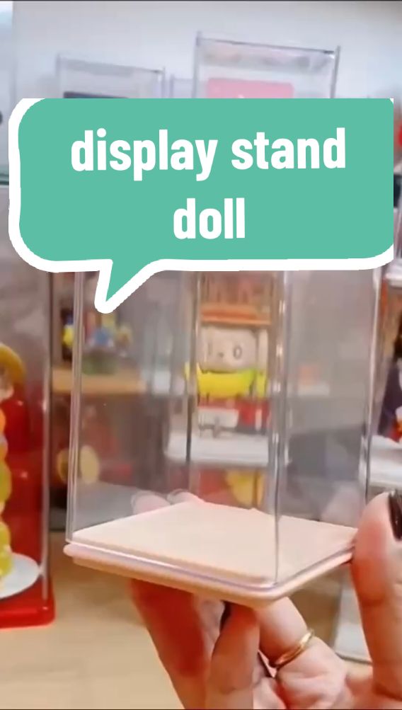 mini figure acrylic case, transparent small action display stand doll storege box #minibox #display #dollstorage#popmart#household #homeproducts #tiktokshop