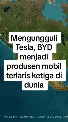 Mengungguli Tesla, BYD menjadi produsen mobil terlaris ketiga di dunia #5menitekonomi #Tesla #Elonmusk #BYD #Cina #Mobillistrik