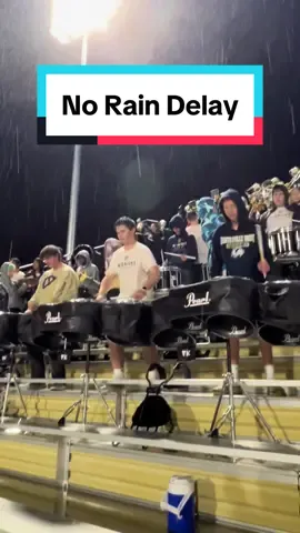 Unfortunately it rained at the high school football game. #band #marchingband #rain 
