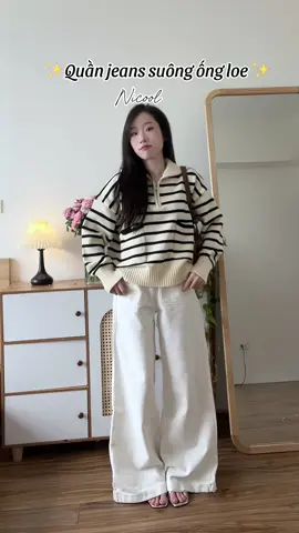 Tui mới tìm đc chiếc quần jeans trắng ưng ý #motbonghoa #nicool @nicool shop 