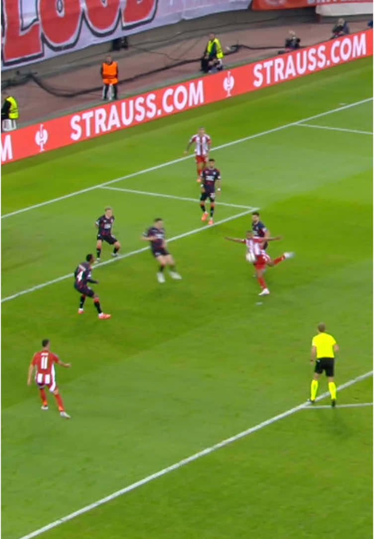 🔴⚪️⚽ Ayoub El Kaabi's goal against Rangers!​ #Olympiacos #UEL #fyp #foryourpage 