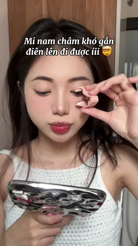 Ai ghét mi nam châm vì khó gắn không ạ? Mình không…gắn dễ z còn mún chii #fyp #goclamdep #xuhuong #mlendiary #minamcham #magneticeyelashes 