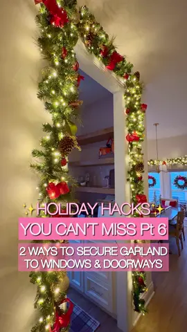BOTH Are Temporary & Renter Friendly! 🎉 Holiday Hacks You Can't Miss—Part Six! 🎉 Discover two fabulous ways to secure garland around windows and doorways! **Option One:** Go for heavy-duty command hooks! They’re effective but tough to hide and not the prettiest option. **Option Two:** Choose these stylish hooks from Amazon! While they come with their own adhesive, trust the process: use picture hanging command strips to completely cover the built-in adhesive for a stronger hold. The Velcro design keeps them hidden and makes removal a breeze after the season! Plus, they stay stylish while costing the same as traditional options! ✨ **Important Tips:** - **Clean and dry your wall first using alcohol** to effectively remove dust, grease, and residues for optimal adhesion. This ensures your hooks stick better and stay in place longer, giving you peace of mind during the holidays! - Place hooks about 2 feet apart and let them set for 30 minutes. - Now it’s garland time! Fluff it up and add extra hooks on the sides to tame those rebellious strands. 🔍 **Why choose picture hanging strips?** - Stronger than traditional command strips! - Fuse together like Velcro for a seamless look—no pull tabs showing. - Easy removal: just separate the hook strips from the wall strips. - Bonus: Reuse the hook strips next year with new wall strips! - **Renter-friendly**: No damage to walls! These hooks remove cleanly without marks, so you can decorate worry-free in any rental space! Happy decorating! 🏡✨ #HolidayHacks #GarlandDecor #RenterFriendly #DIYDecor #HomeDecor #ChristmasDecor #FestiveSeason #christmasdecorating 
