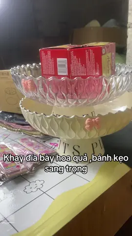 Khay đĩa trưng bày hoa quả ,bánh kẹo vừa đẹp vừa sang trọng xinh xỉu cho chị em đây ạ ,mẫu hot năm nay #xuhuong #trending #emthoshop2017 #khay #khaybàybánhkẹo 