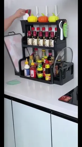 seasoning storage rack#kitchengadget #kitchenessentials #satisfying #smallbusinessmalaysia #goodthingstoshare 