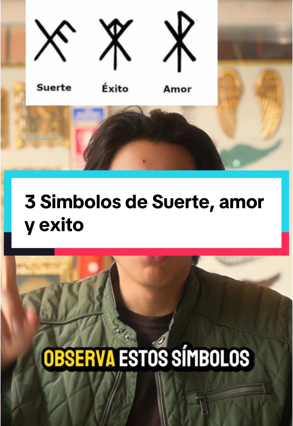 Observa estos simbolor runicos para la suerte, exito y amor ❤️#suerte #amor #exito #dinero #billetera