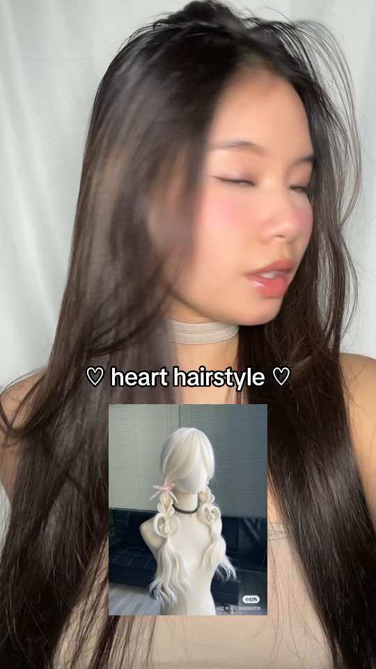 Save this for valentinesday 🤭 #hairstyle #hair #heart #fyp #fy 