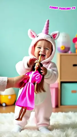 Cute baby unicorn dance #baby #dance #babydance  #cute #forkids #funnydancingtv 